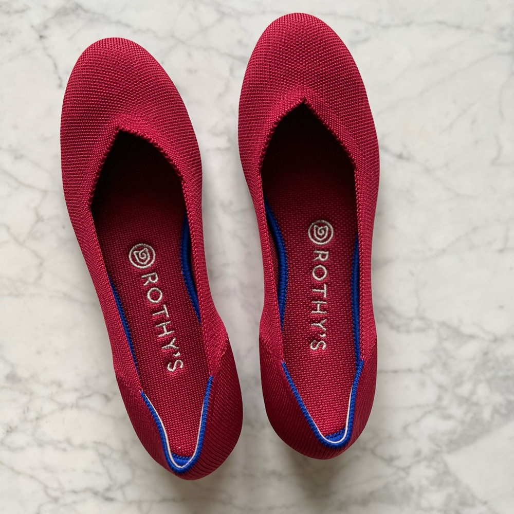 Rothy’s The Flat in Bright Red - women’s size 8 - brand new (no box)